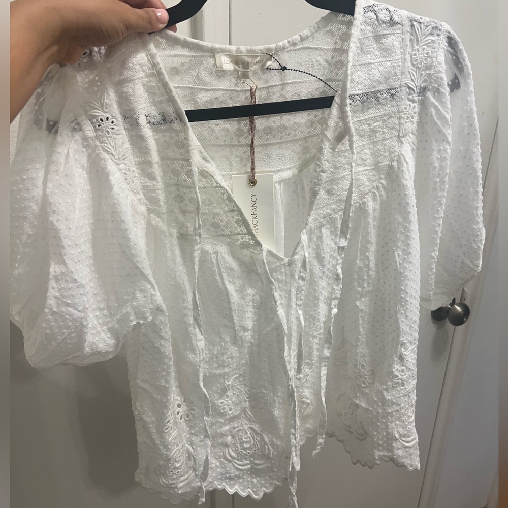 Loveshackfancy White Blouse - Size S - NWT